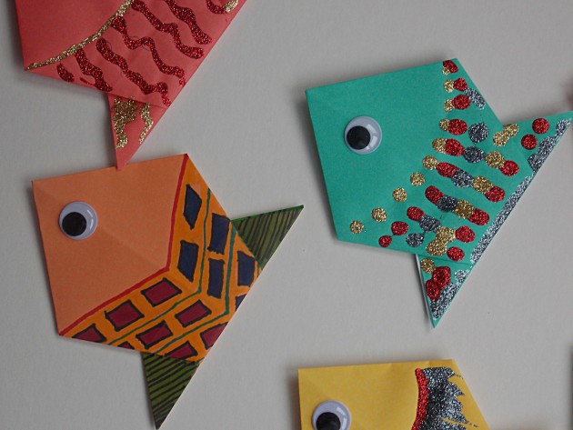 Les plus beaux poissons d’avril origami