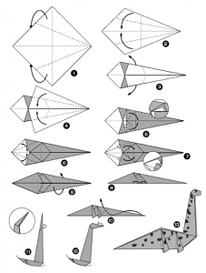 Tutoriel origami diplodocus