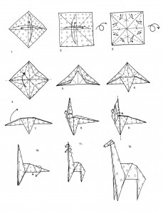 Tuto origami girafe