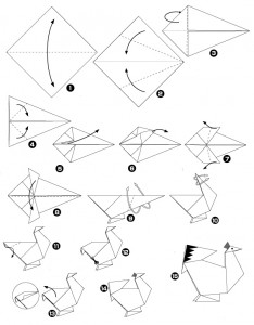 Tuto coq en papier