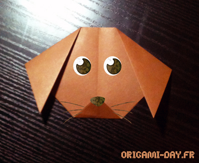 Origami tête de chien